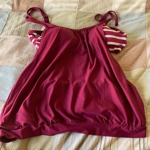 Maroon swim top